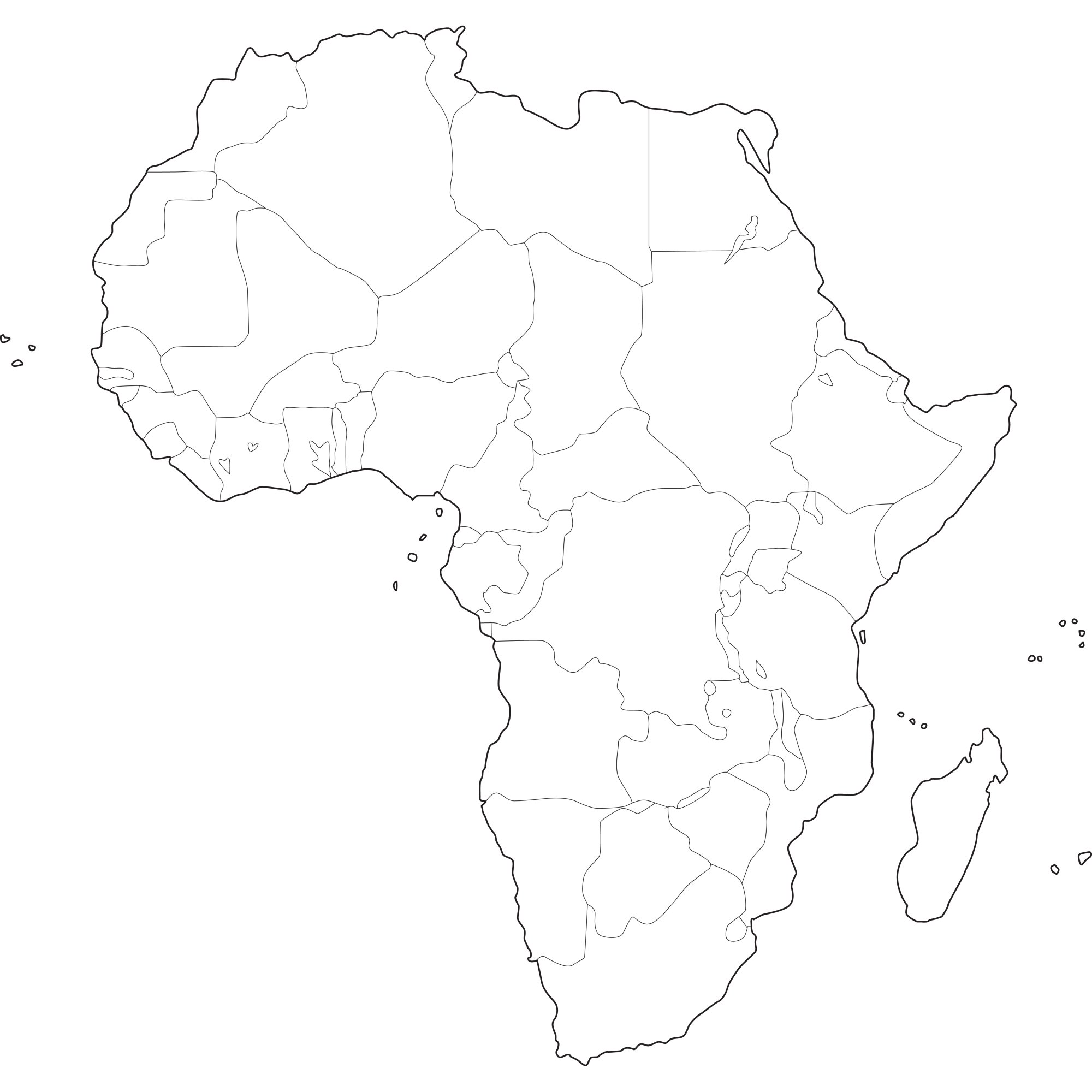 Slepa Mapa Afriky