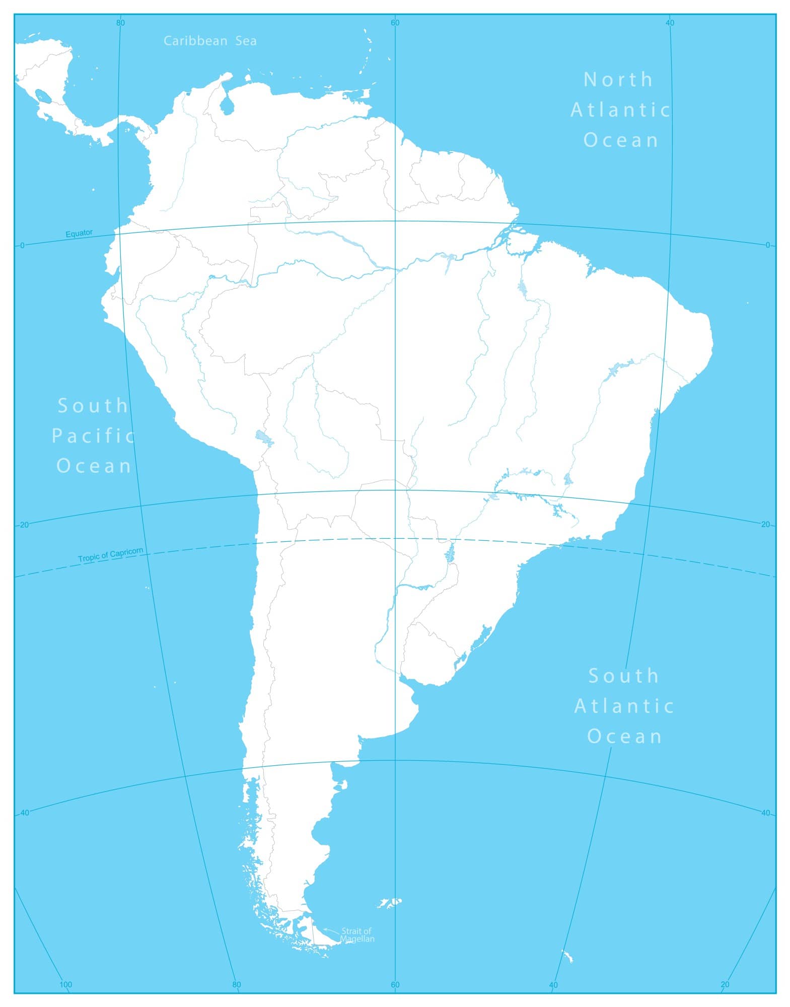 Климатическая контурная карта южной америки. Контурная карта Южной Америки. Политическая контурная карта Южной Америки. Пустая контурная карта Южной Америки. Пустая карта Южной Америки.